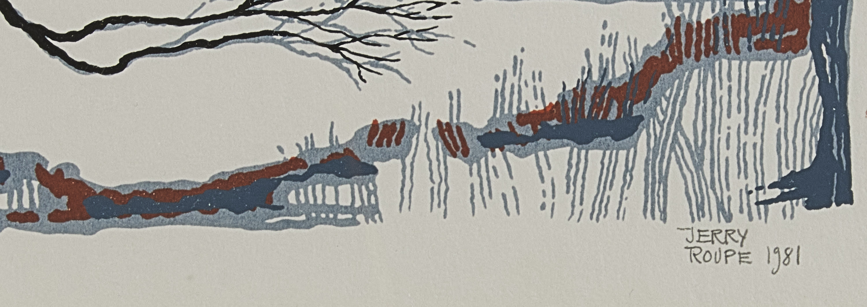 Färglitografi, Jerry Roupe (1919-2005), Sverige. Signerad, daterad ...